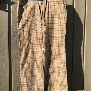 100% cotton, plaid designed, casual work pants